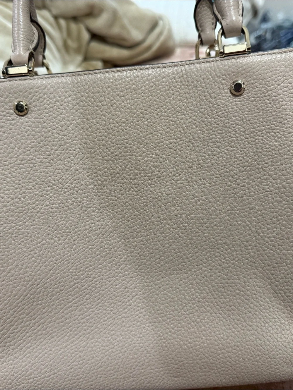 kate spade New York Pebbled Leather Tote in Blush